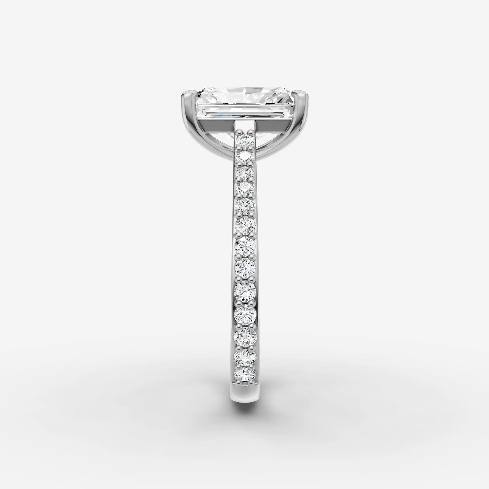Cathedrale radiant diamond setting in gold, view 17