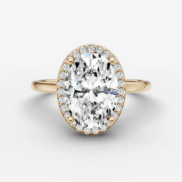 Aurore Oval ring setting, view 1