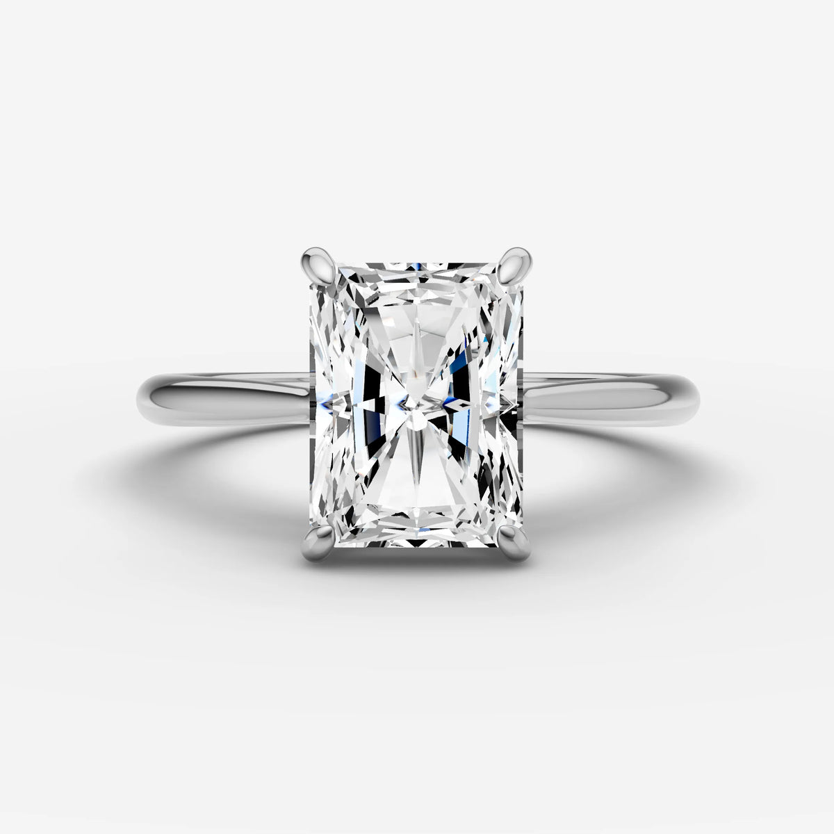 Cathedrale radiant diamond setting in gold, view 13