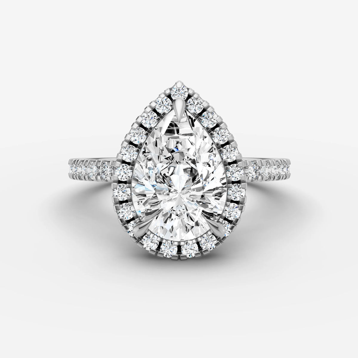 Aurore Etoile pear diamond setting in gold, view 13
