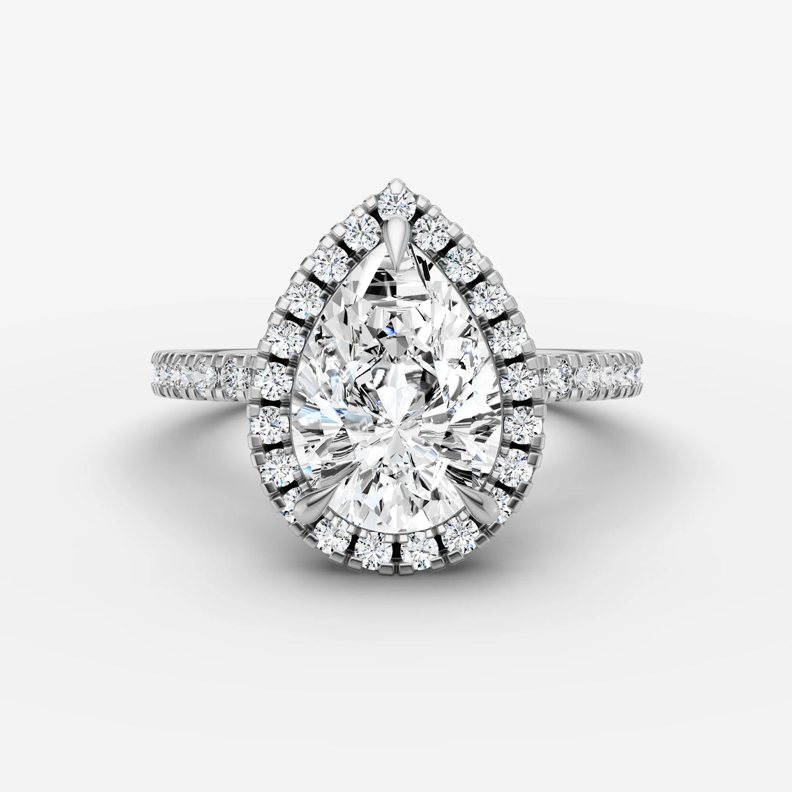 Aurore Etoile pear diamond setting in gold, view 13