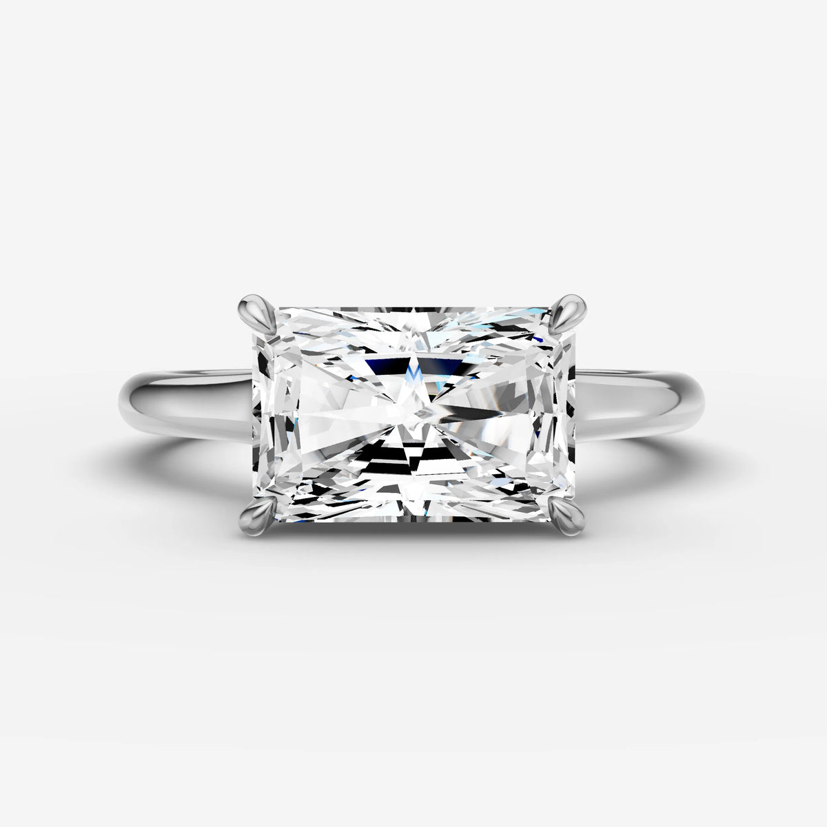 Horizon radiant diamond setting in gold, view 13
