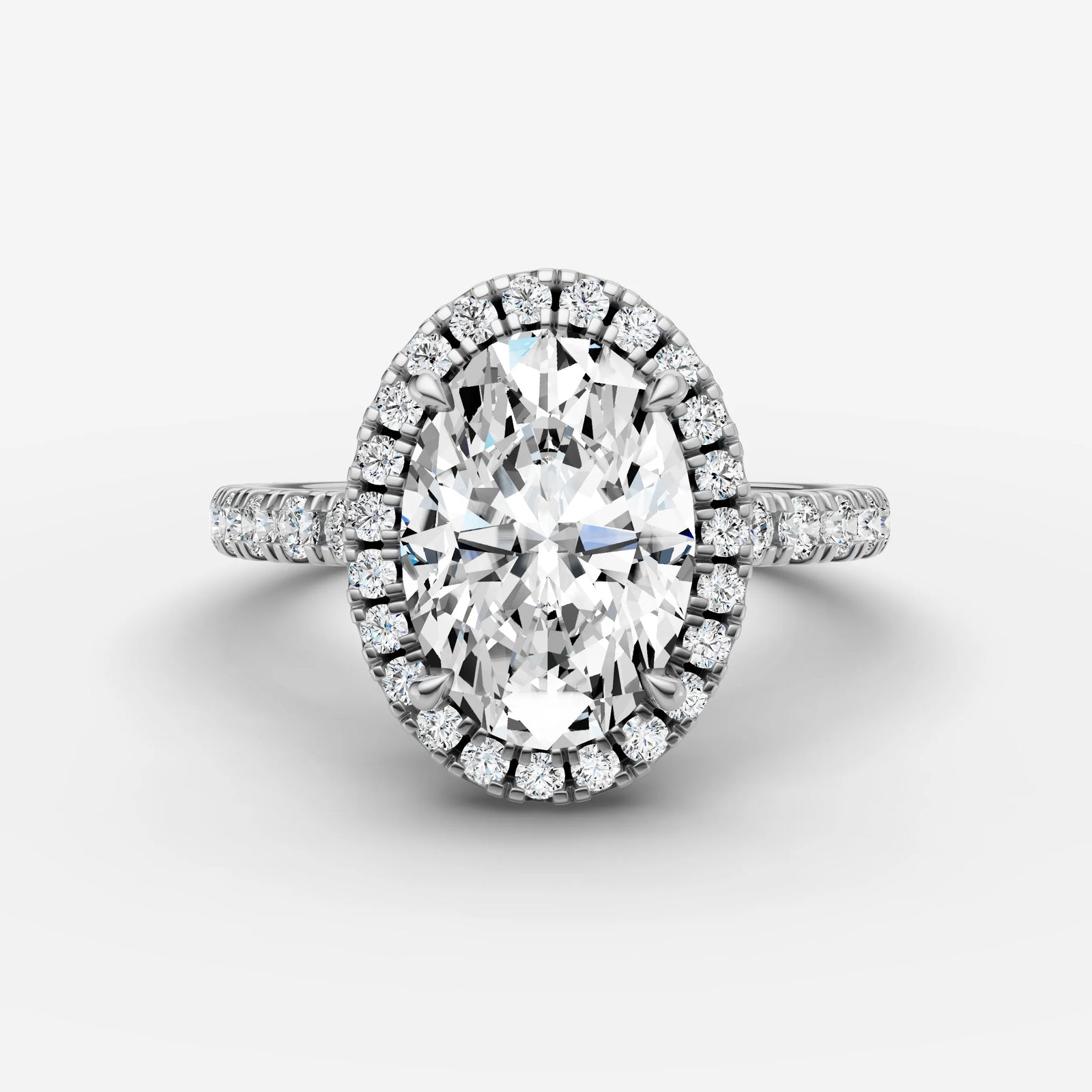 Aurore Etoile oval diamond setting in gold, view 13