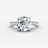 Cathedrale round diamond setting in gold, view 13