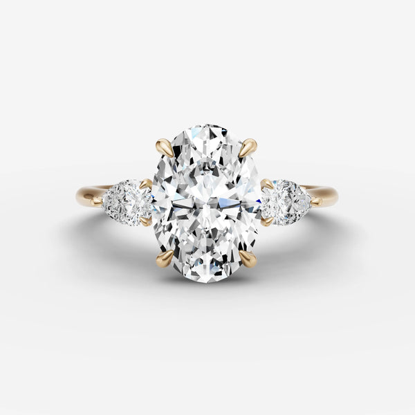 Trinite Oval ring setting, view 1