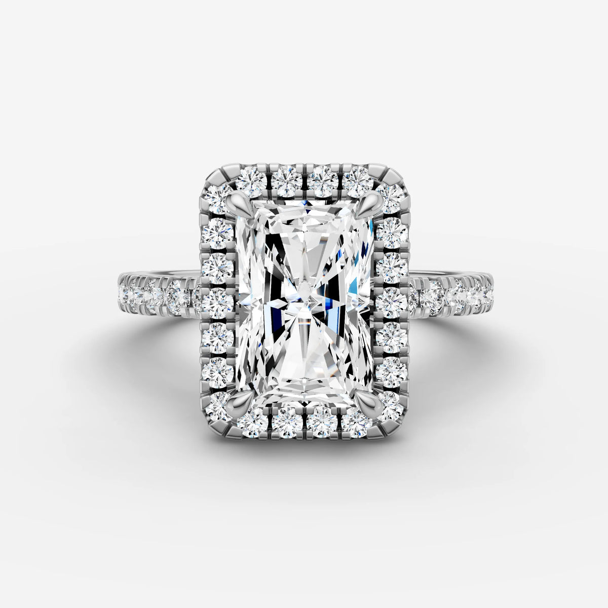 Aurore Etoile radiant diamond setting in gold, view 13