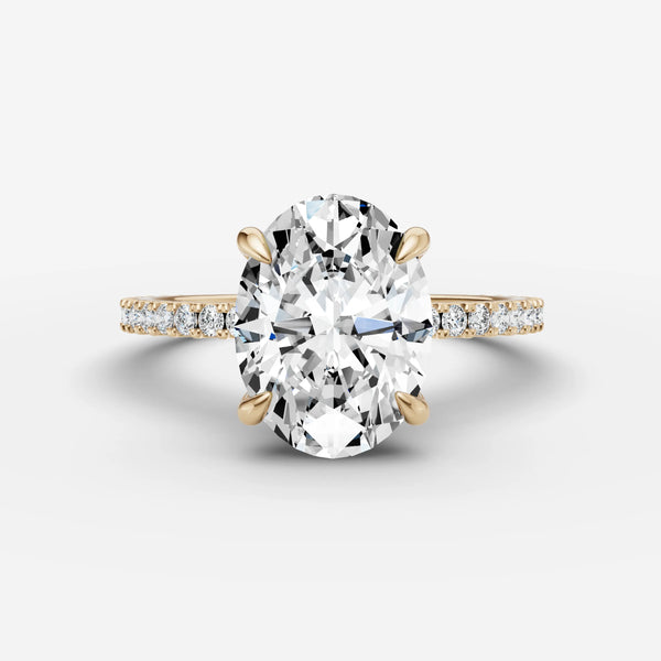 Etoile Oval ring setting, view 1