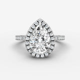 Aurore Etoile pear diamond setting in gold, view 13