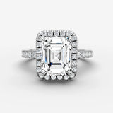Aurore Etoile emerald diamond setting in gold, view 13