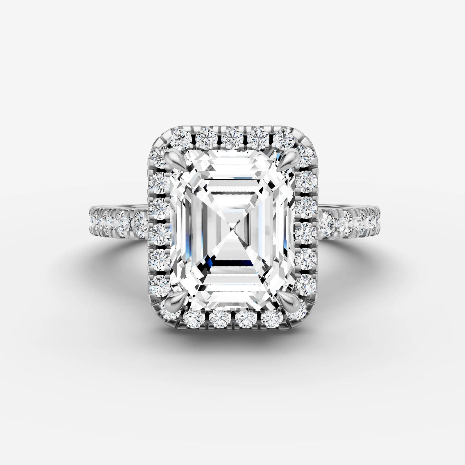 Aurore Etoile emerald diamond setting in gold, view 13