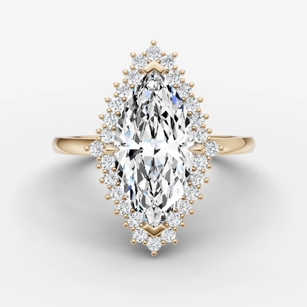 Aurore Marquise ring setting, view 1