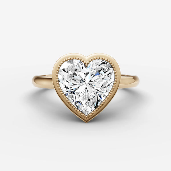 Sertir Heart ring setting, view 1