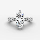 Heritage marquise diamond setting in gold, view 13