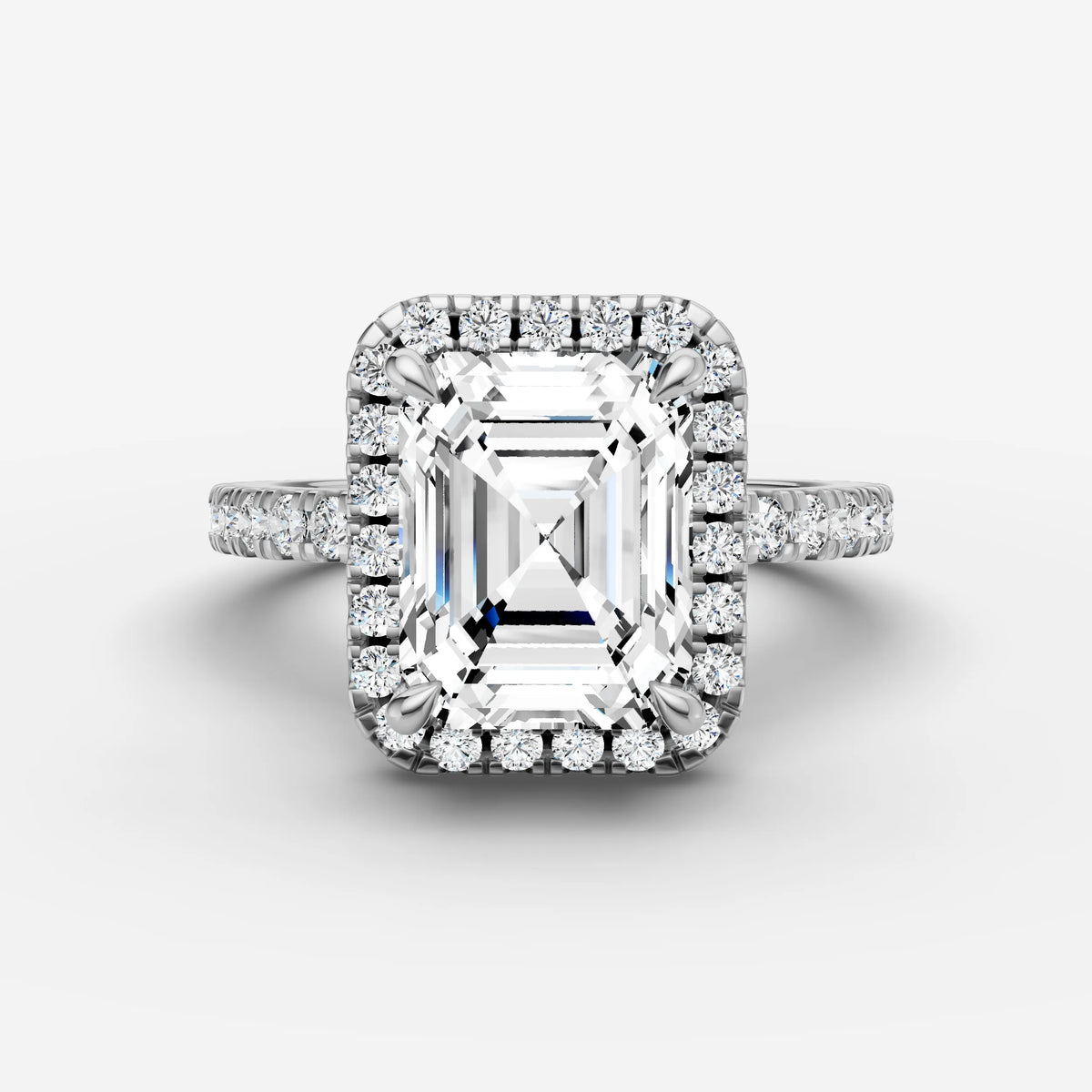 Aurore Etoile emerald diamond setting in gold, view 13