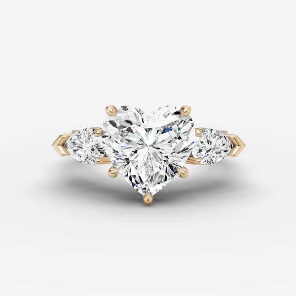 Trinite Heart ring setting, view 1