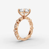 Heritage cushion diamond setting in gold, view 10
