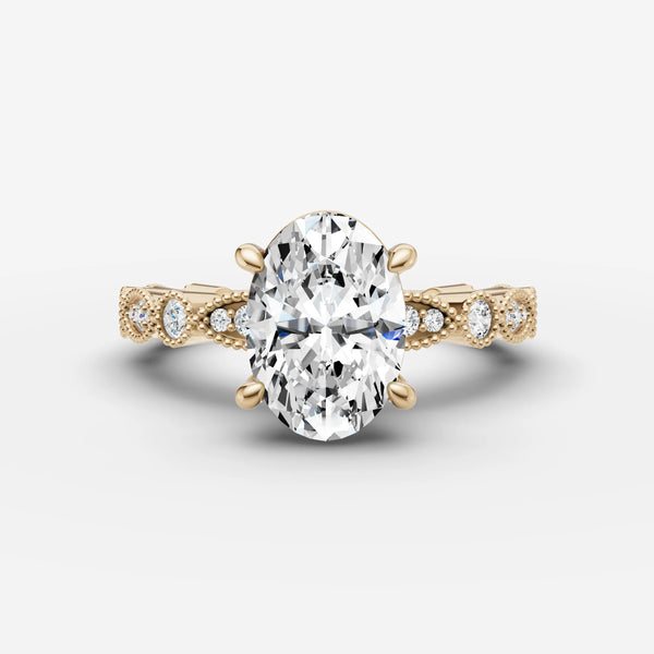 Heritage Oval ring setting, view 1