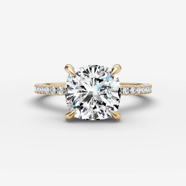 Etoile Cushion ring setting, view 1