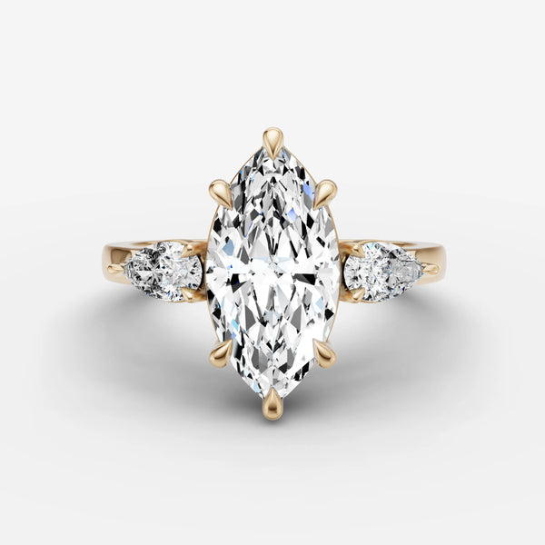 Trinite Marquise ring setting, view 1