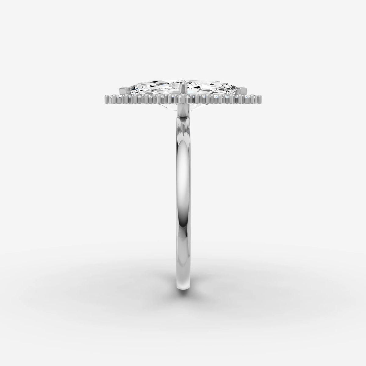 Aurore marquise diamond setting in gold, view 17
