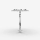 Aurore marquise diamond setting in gold, view 17
