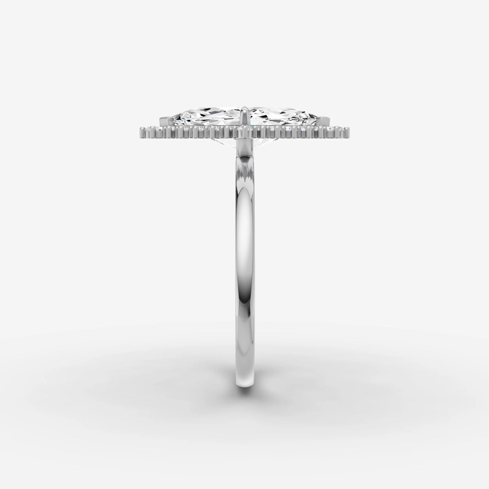 Aurore marquise diamond setting in gold, view 17