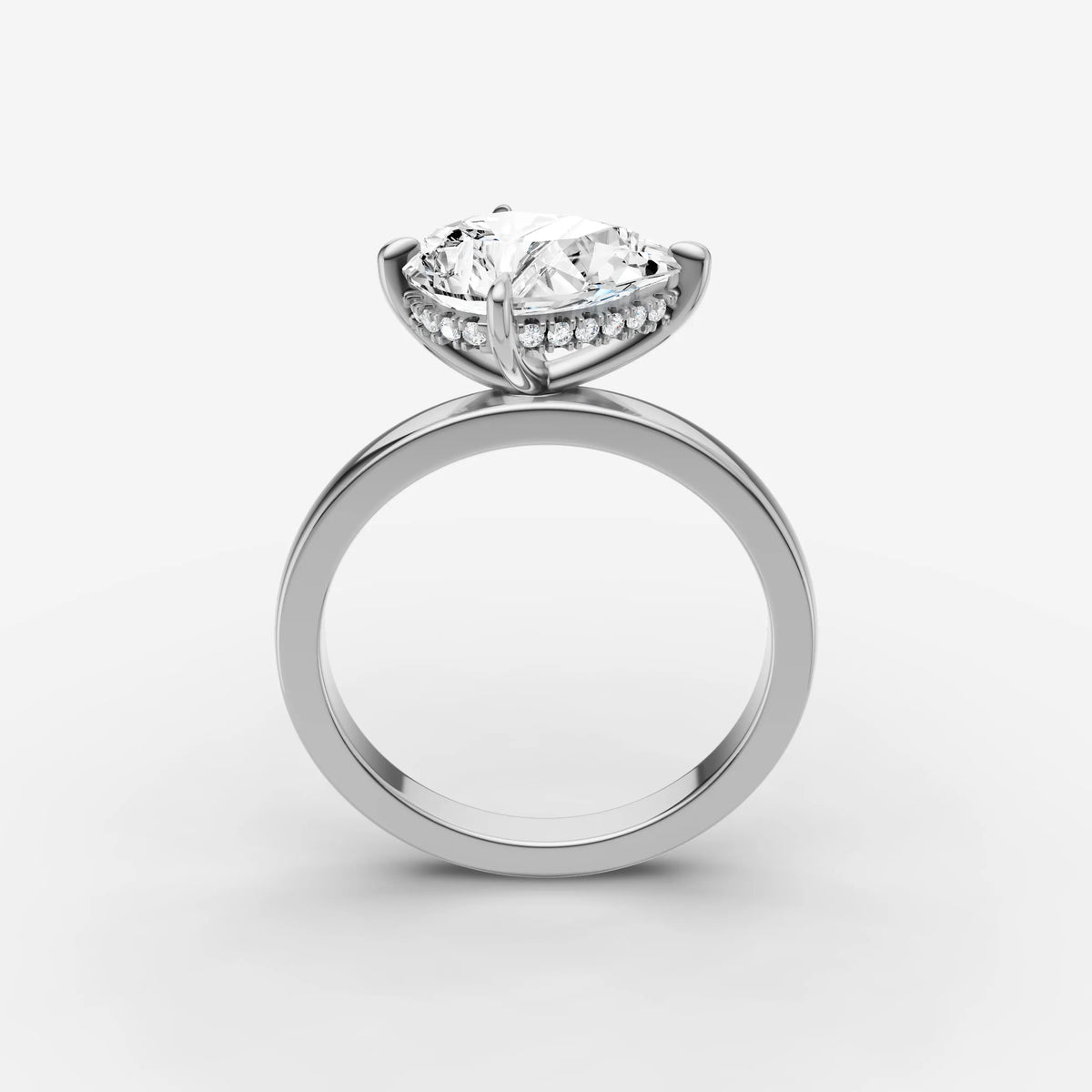Horizon pear diamond setting in gold, view 15