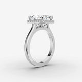 Aurore radiant diamond setting in gold, view 16