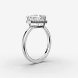 Aurore heart diamond setting in gold, view 16
