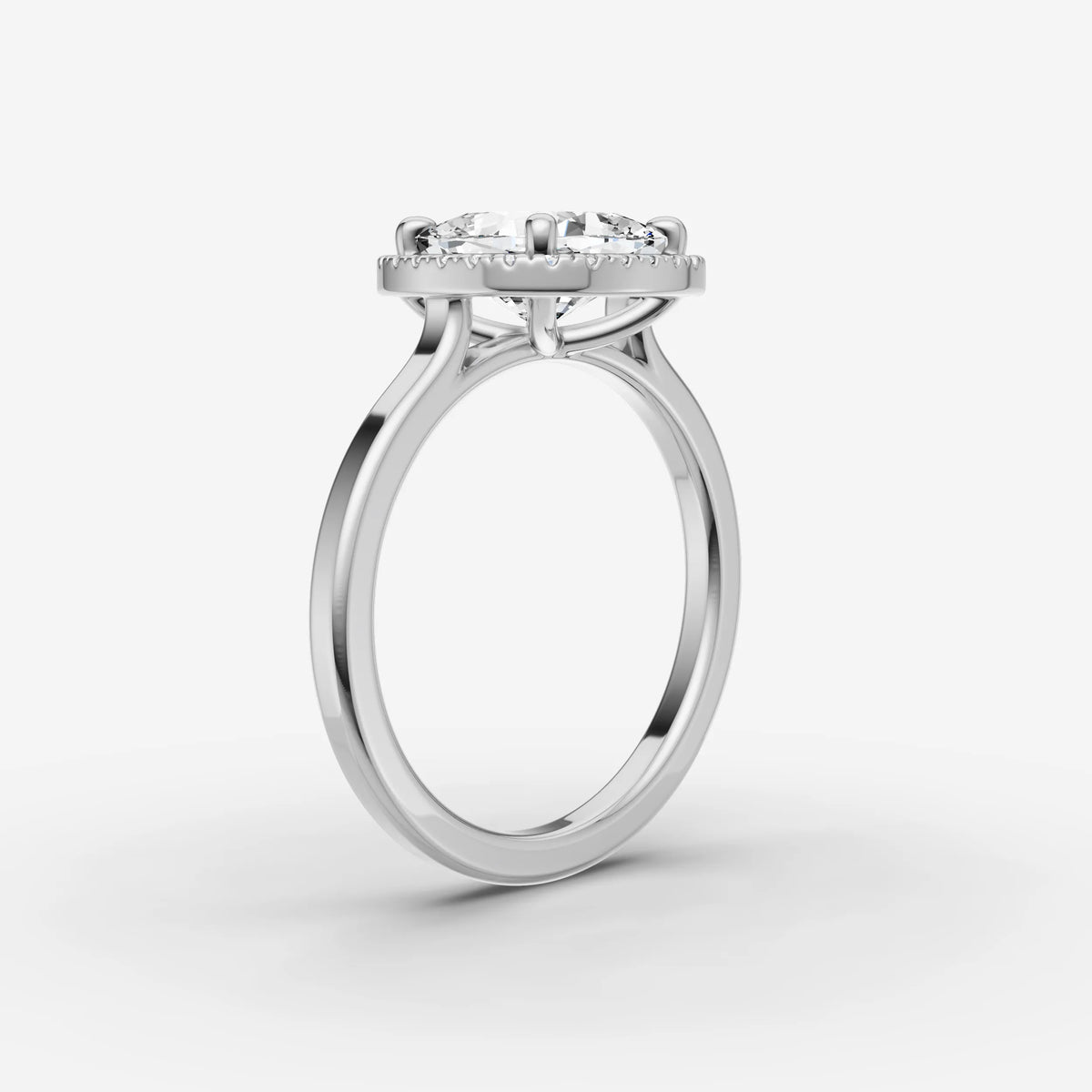 Aurore cushion diamond setting in gold, view 16