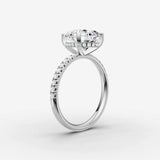 Mystere Etoile pear diamond setting in gold, view 16