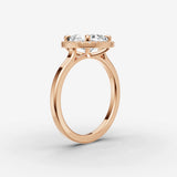Aurore cushion diamond setting in gold, view 10