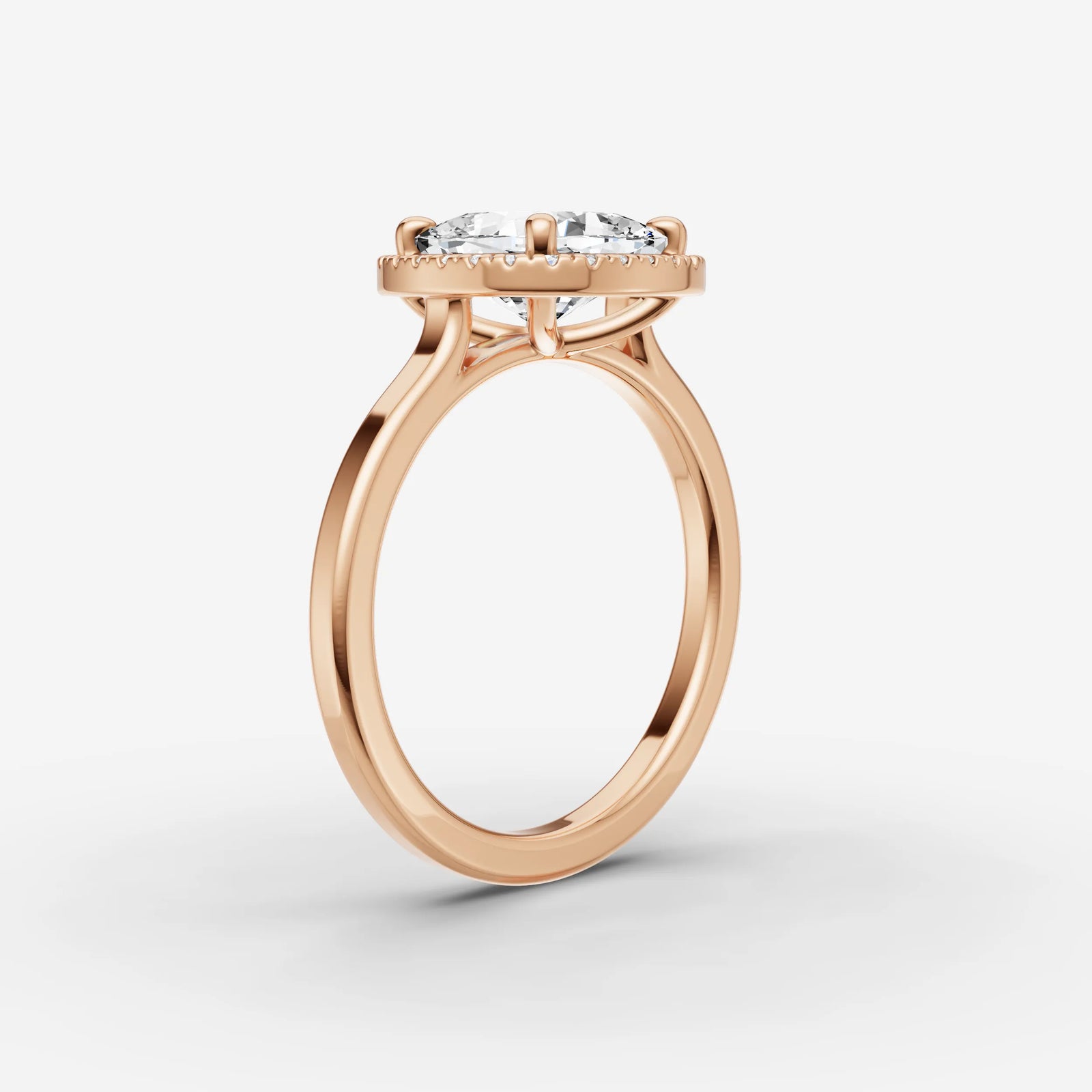 Aurore cushion diamond setting in gold, view 10