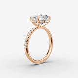 Mystere Etoile pear diamond setting in gold, view 10