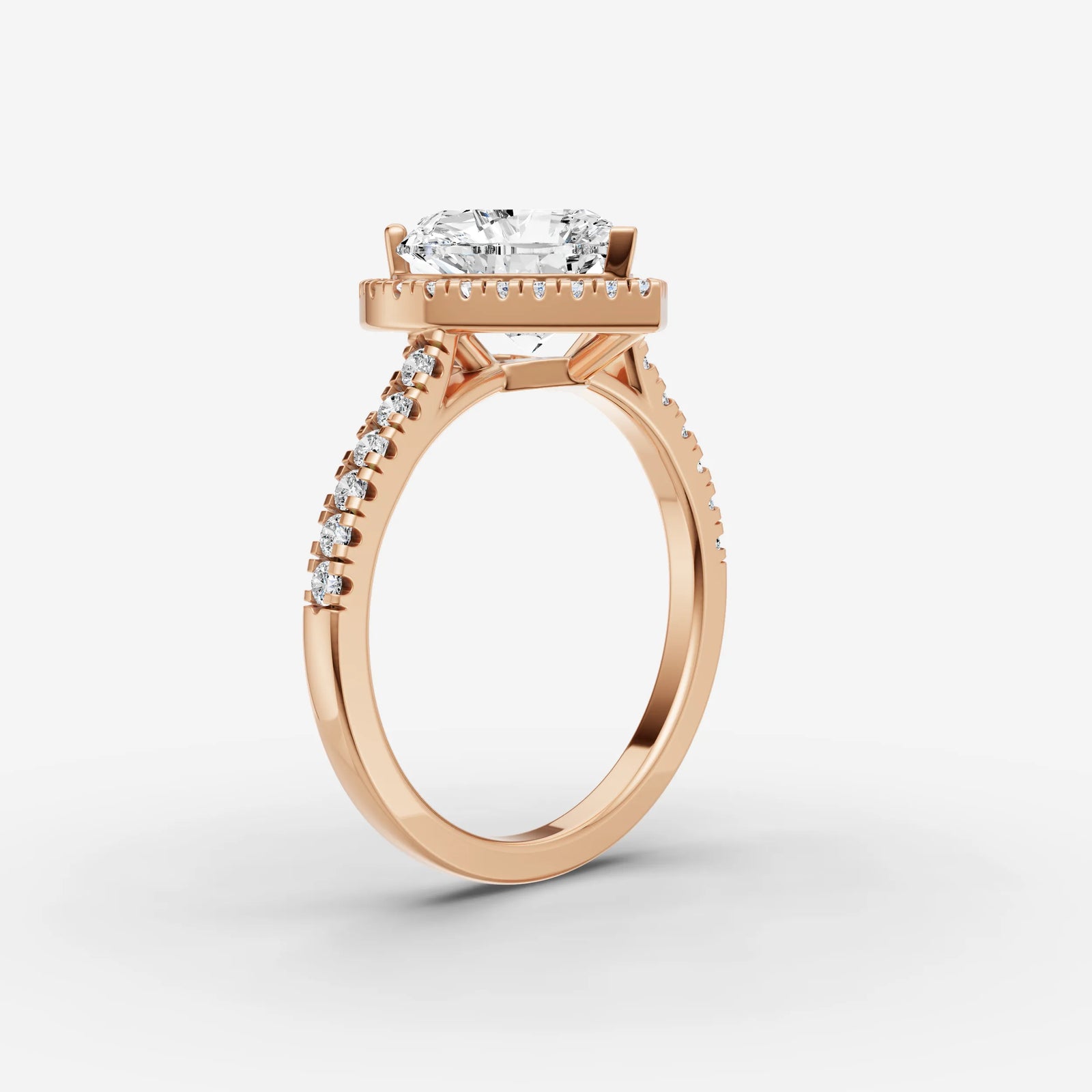 Cathedrale heart diamond setting in gold, view 10