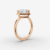 Aurore heart diamond setting in gold, view 10
