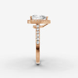 Cathedrale heart diamond setting in gold, view 11