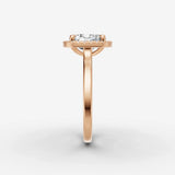 Aurore cushion diamond setting in gold, view 11