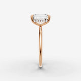 Mystere emerald diamond setting in gold, view 11