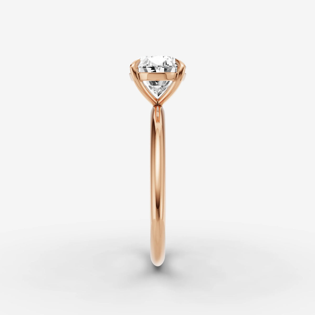 Horizon oval diamond setting in gold, view 11