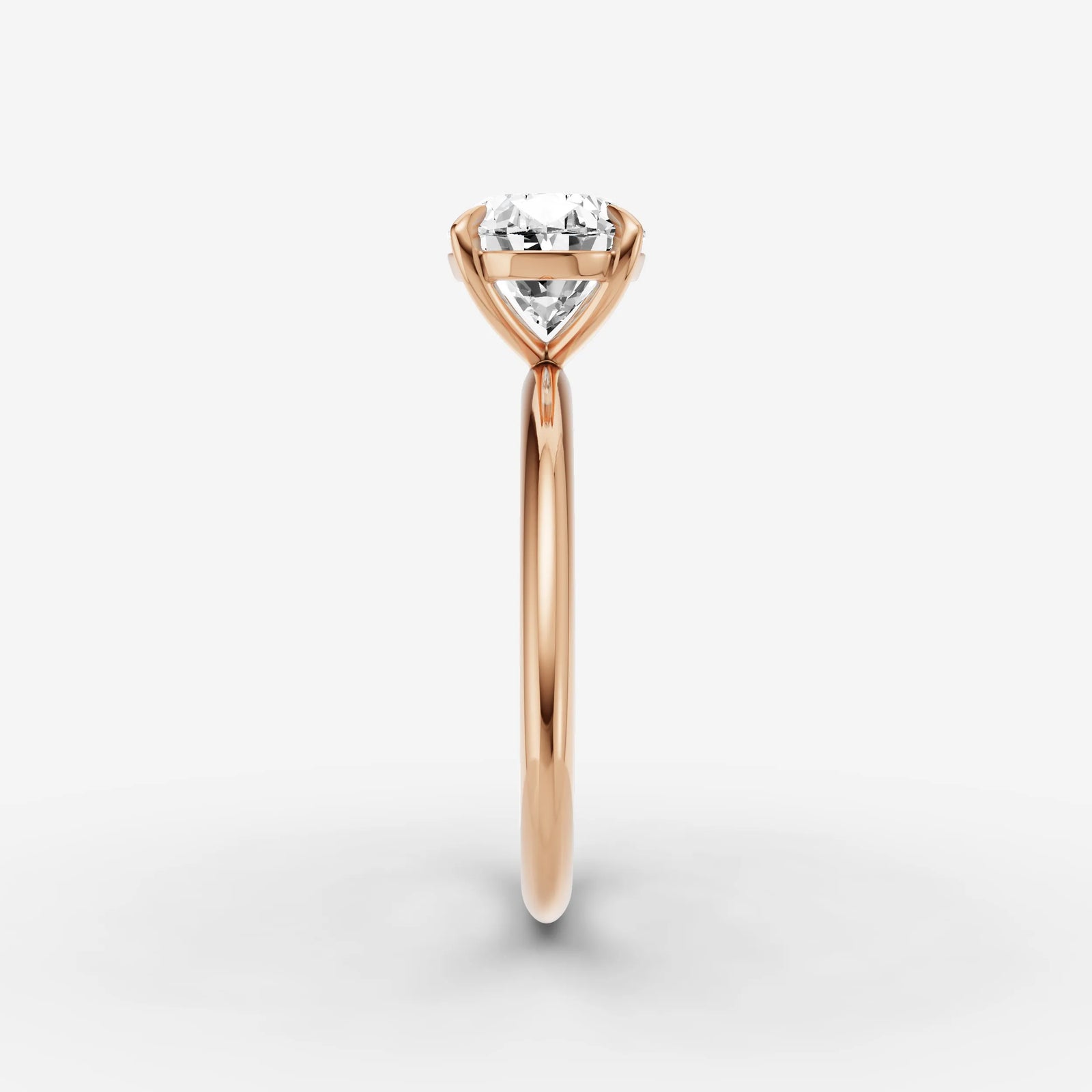 Horizon oval diamond setting in gold, view 11
