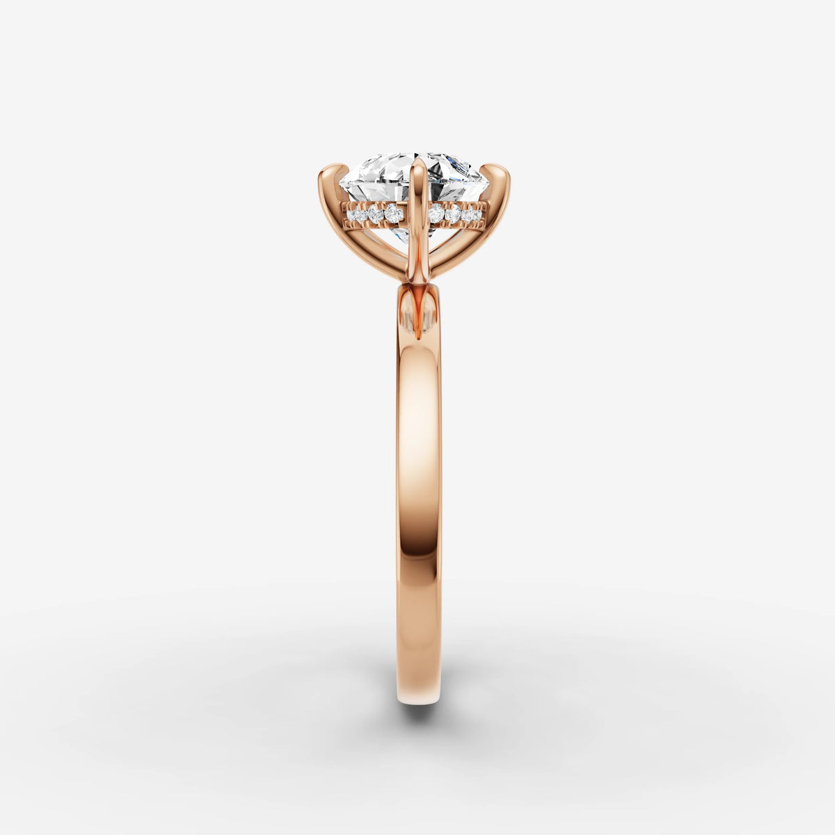 Horizon pear diamond setting in gold, view 11