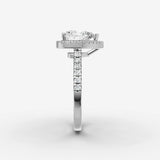 Cathedrale heart diamond setting in gold, view 17