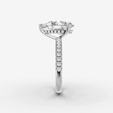 Mystere Etoile pear diamond setting in gold, view 17