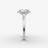 Aurore cushion diamond setting in gold, view 17
