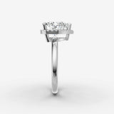 Aurore heart diamond setting in gold, view 17