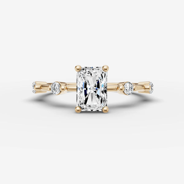Petite Etoile Radiant ring setting, view 1