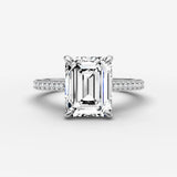 Cathedrale emerald diamond setting in gold, view 13