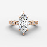 Heritage marquise diamond setting in gold, view 7
