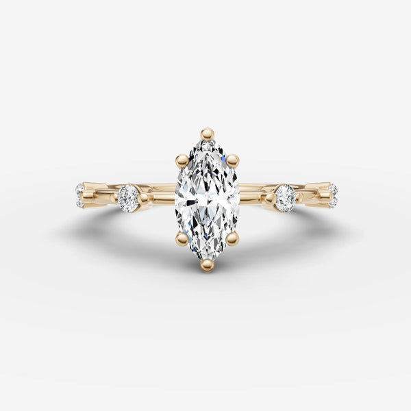 Petite Etoile Marquise ring setting, view 1